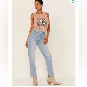 Wrangler jeans Wild West 603 high rise straight 100%. Cotton jeans